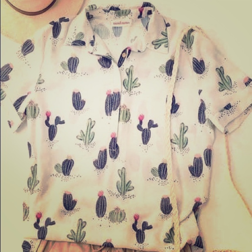 💛Cactus Collared Shirt